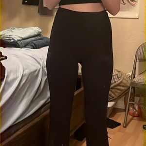 Wide Legged Black Yoga Pants Size Unknown. Guessing Xs/S